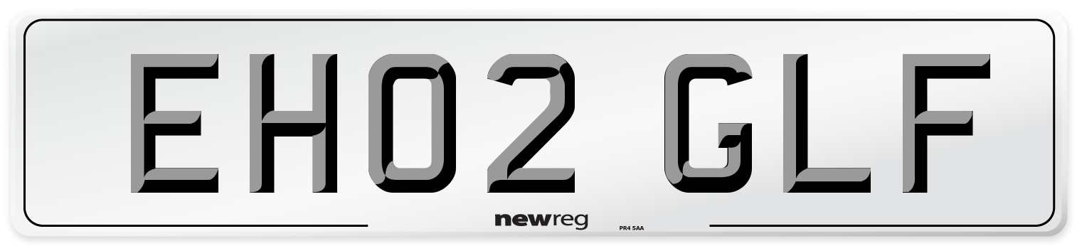 EH02 GLF Number Plate from New Reg